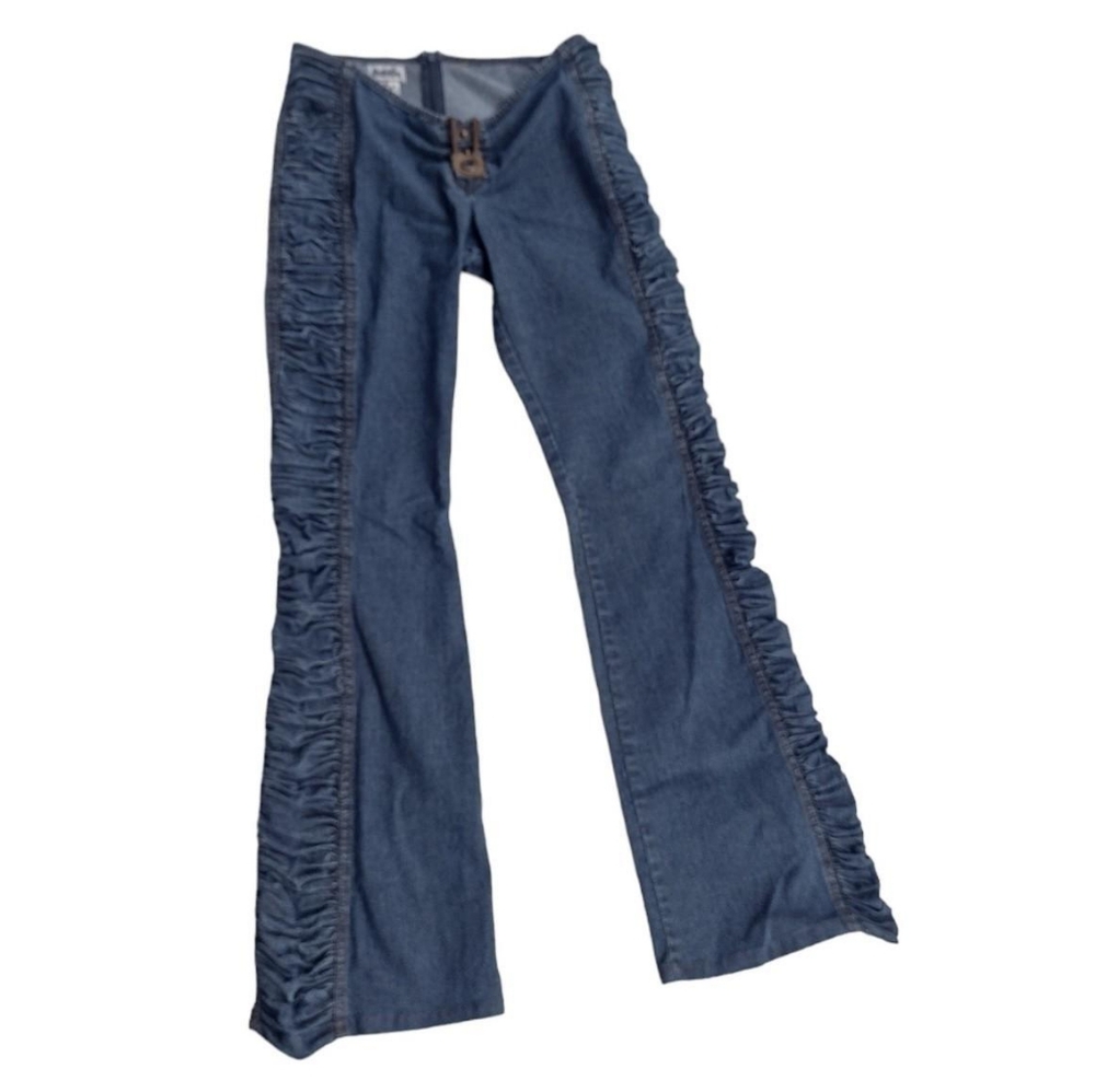 Adjustable low rise flair jeans vintage y2k